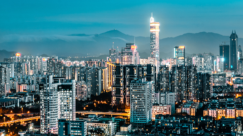 The modern view in Shenzhen