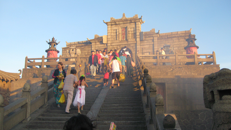The Zhurong Temple on the Top of Mount Heng