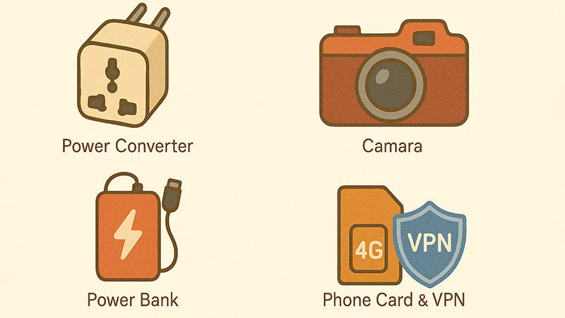 Digital equipment for a China trip