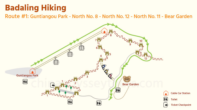 Badaling Great Wall Hiking Route #1