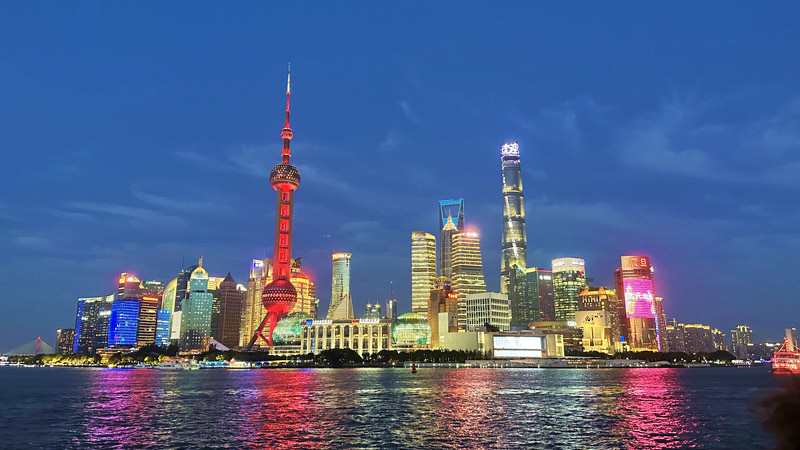 The Original Pearl Tower at night