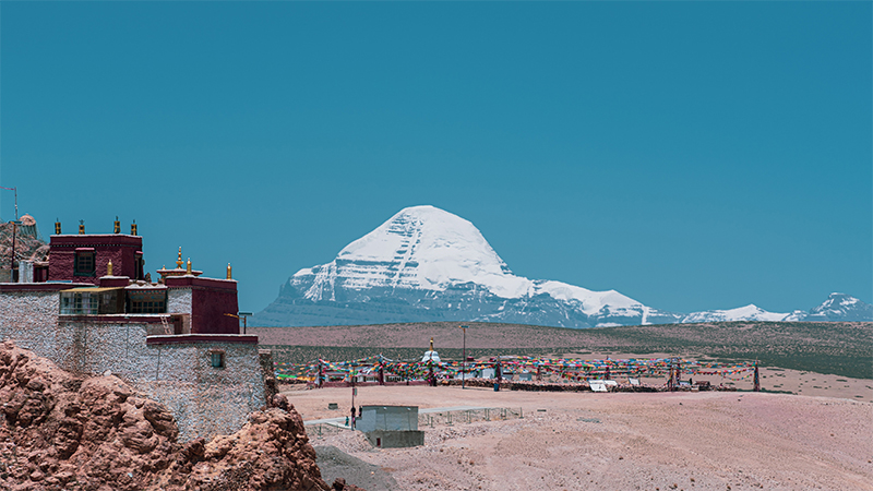 Mount Kailash in a distance