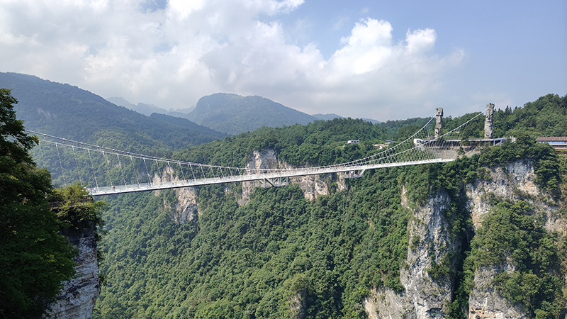 Aireal view of the glass bridge