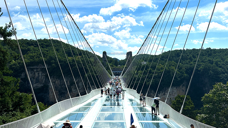 The Glass Bridge in Zhangjiajie Grand Canyon